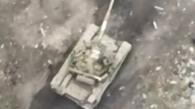 VIDEO: Peek-A-Boo: Ukrainian Soldiers Destroy Russian Tank Hiding In The Woods
