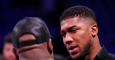 Anthony Joshua reacts as Dillian Whyte's prize money for Tyson Fury fight revealed