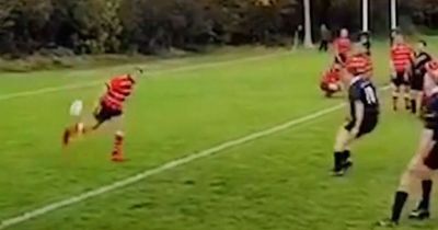 'Best rugby try ever' watched by over 5 million people as crowd left in stitches
