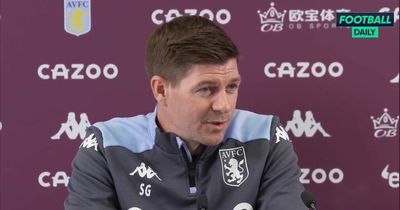 Steven Gerrard makes Manchester United joke when asked about Erik ten Hag appointment