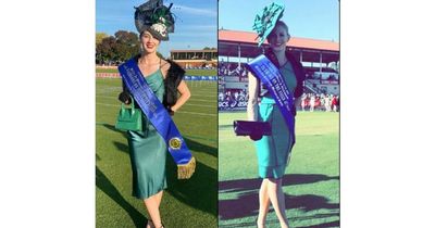 Claire Roberts' fashionable tribute to Melissa Breen at the Stawell Gift
