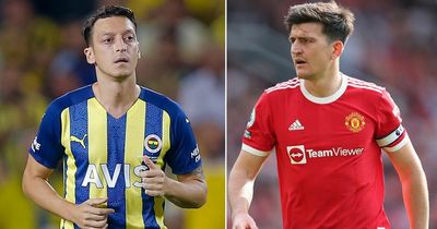 Mesut Ozil calls for culprits to be "punished" after Harry Maguire receives bomb threat