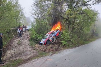 WRC Croatia: Stage 9 cancelled after fiery Solberg crash