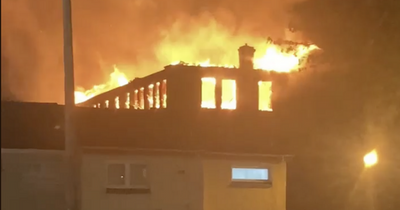 Huge blaze rips through Glasgow building as fire crews still at scene 10 hours on