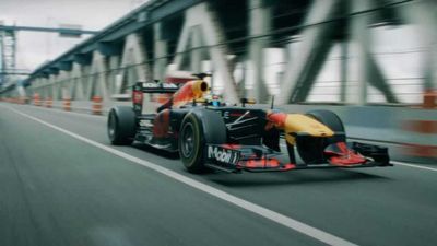 Watch Sergio Perez Drive Red Bull F1 Car From NY All The Way To Miami