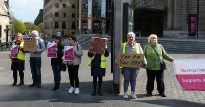 Edinburgh pro-choice group hold "right to choose" demonstration on Lothian Road