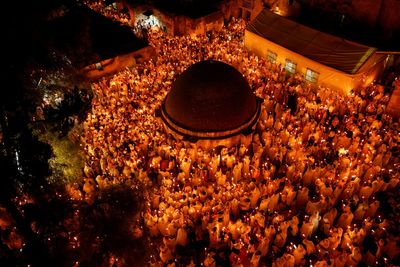 Holy Fire lights up Jerusalem's Holy Sepulchre