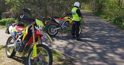 Edinburgh Police monitor the use of e-scooters on popular cycle path