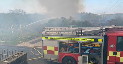 Dublin firefighters dealing with gorse fire in Sandyford as wildfire warning in place this weekend