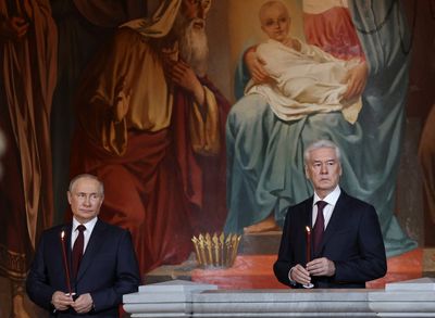 Russia's Putin attends midnight Orthodox Easter mass in Moscow