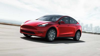Watch This Tesla Model Y Self-Drive Right Into A Plane