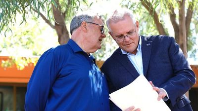 Prime Minister Scott Morrison promises $300 million for Northern Territory energy industry, $14 million to fight crime