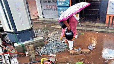 Kochi: Potholes in rain-washed roads turning death traps
