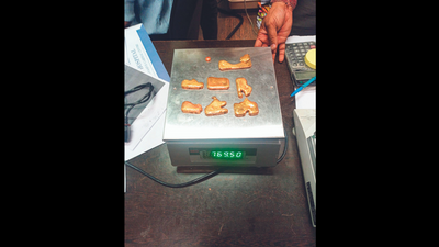 Gold worth Rs 42 lakh seized at Jaipur airport, one held