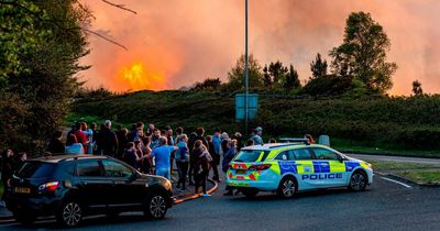 Huge wildfire dubbed 'largest for years' takes over hillside forcing locals into shelter