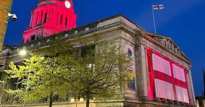 Impressive sight as Nottingham Council House lit up on St George's Day
