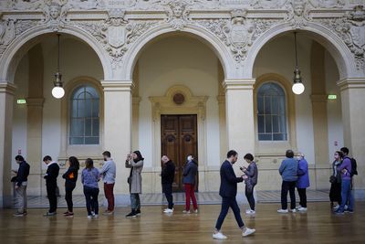French afternoon election turnout down 2 percentage points from 2017