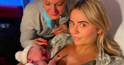 Mum's cute TikTok tribute to midwife after dad sleeps in and misses baby daughter's birth