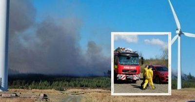 Firefighters work over the weekend to tackle Northumberland wildfire