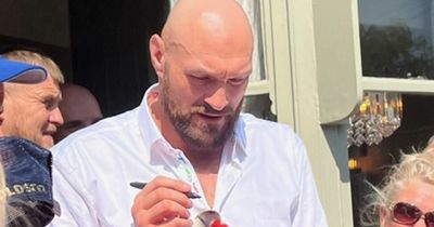 Tyson Fury mobbed by fans as he celebrates knockout victory at Wembley with family brunch
