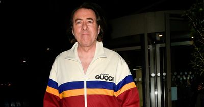 Jonathan Ross cuts a bold figure in eye-catching Gucci tracksuit at MediaCity