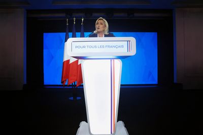 France's Le Pen pledges to keep fighting Macron