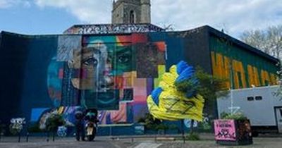 Giant banana by Castle Park has makeover to show solidarity with Ukraine