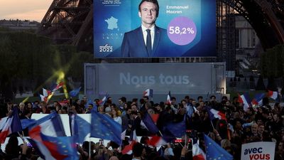 Macron vows to respond to voter anger after beating far-right Le Pen in presidential elections
