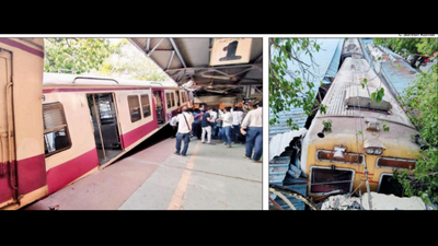 Close shave as empty local train crashes into platform at Chennai Beach station
