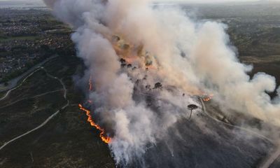 Huge wildfire sweeps across Canford Heath nature reserve in Dorset