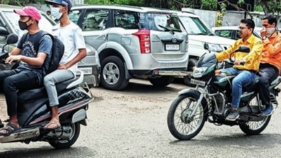 Pune: RTO officials caught napping as visitors flout helmet rule