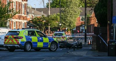 Police tape off road after rider seriously injured in off-road bike smash