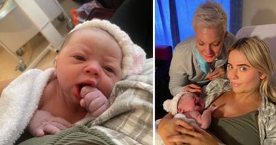 Lanarkshire mum gives birth to gorgeous tot without dad who 'slept in'