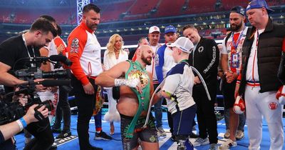 Story behind Tyson Fury's gesture to biggest fan moments after Dillian Whyte KO