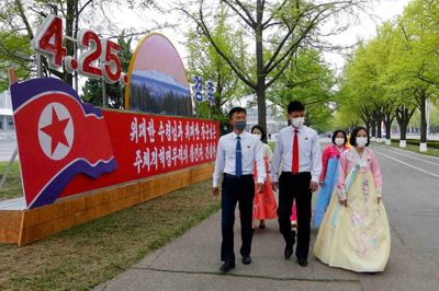 North Korea begins military parade amid revived tensions