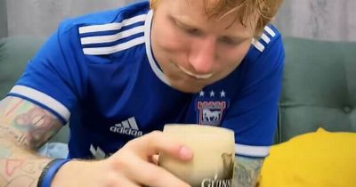 Ed Sheeran toasts to Dublin crowd with well deserved pint of Guinness