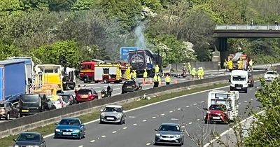 M5 cider lorry fire: Diversion routes as travel times exceed an hour in places