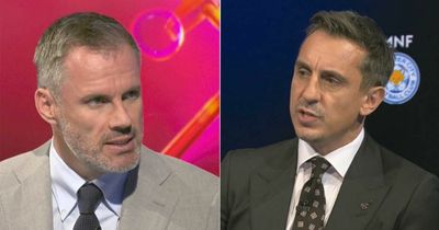 Gary Neville mocks Jamie Carragher whilst watching him on Monday Night Football