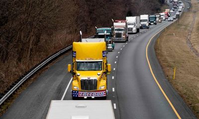 Beat it: trucker convoy driven out after being egged by kids in California