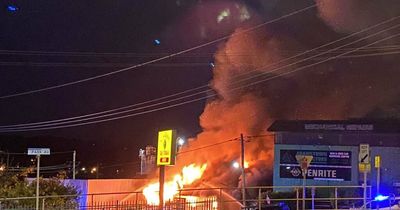 Fire destroys building at Adamstown