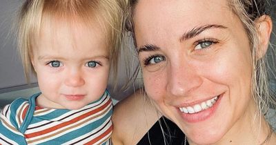 Gemma Atkinson says daughter, two, has her own set of dumbbells and loves being in gym