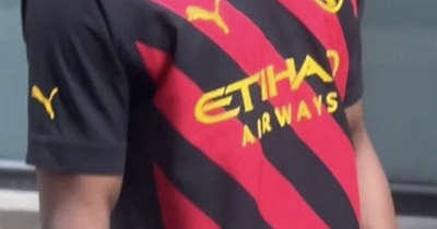 Man City 2022/23 kit ‘leaked’ at city centre photoshoot