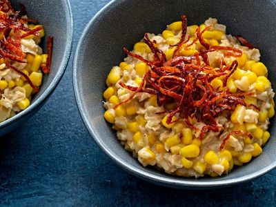Oats aren’t just for breakfast – try it with sweetcorn, cheese and crispy pepperoni