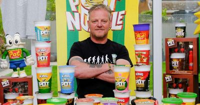 'Pot Noodle King' has eaten the snack daily for a decade and has room dedicated to them