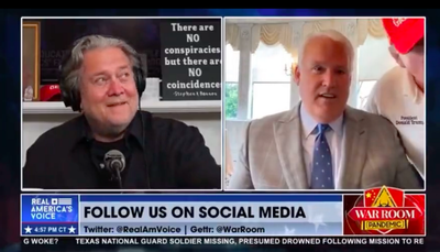 Donald Trump crashes Steve Bannon’s interview with GOP activist Matt Schlapp