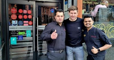 Steven Gerrard orders £50 worth of prawns during plush curry house visit