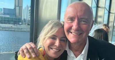 Irvine Welsh gushes over new fiancée as couple cuddle up at wedding