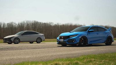 Hyundai Elantra N With DCT Drag Races Honda Civic Type R