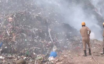 Delhi: Locals report breathing problem after fire broke out in Bhalswa landfill