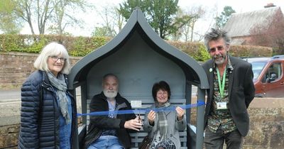 Ribbon-cutting ceremony marks arrival of new bench at Dumfries play park